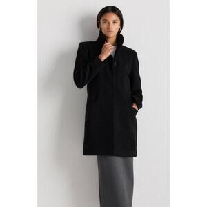 Quince Women's Wool Cashmere Cocoon Coat Black Size M